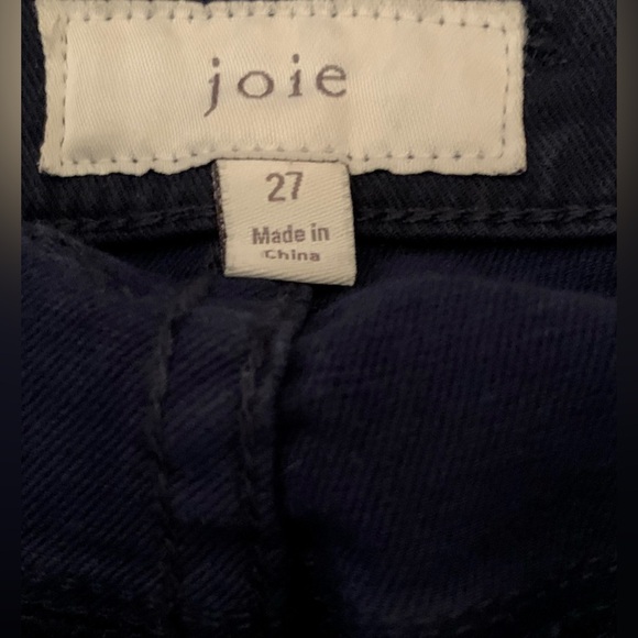 Joie Park Skinny Pants Women’s 27 Navy Blue Back Flap Pockets Zippers Ankle XS S - Picture 7 of 10